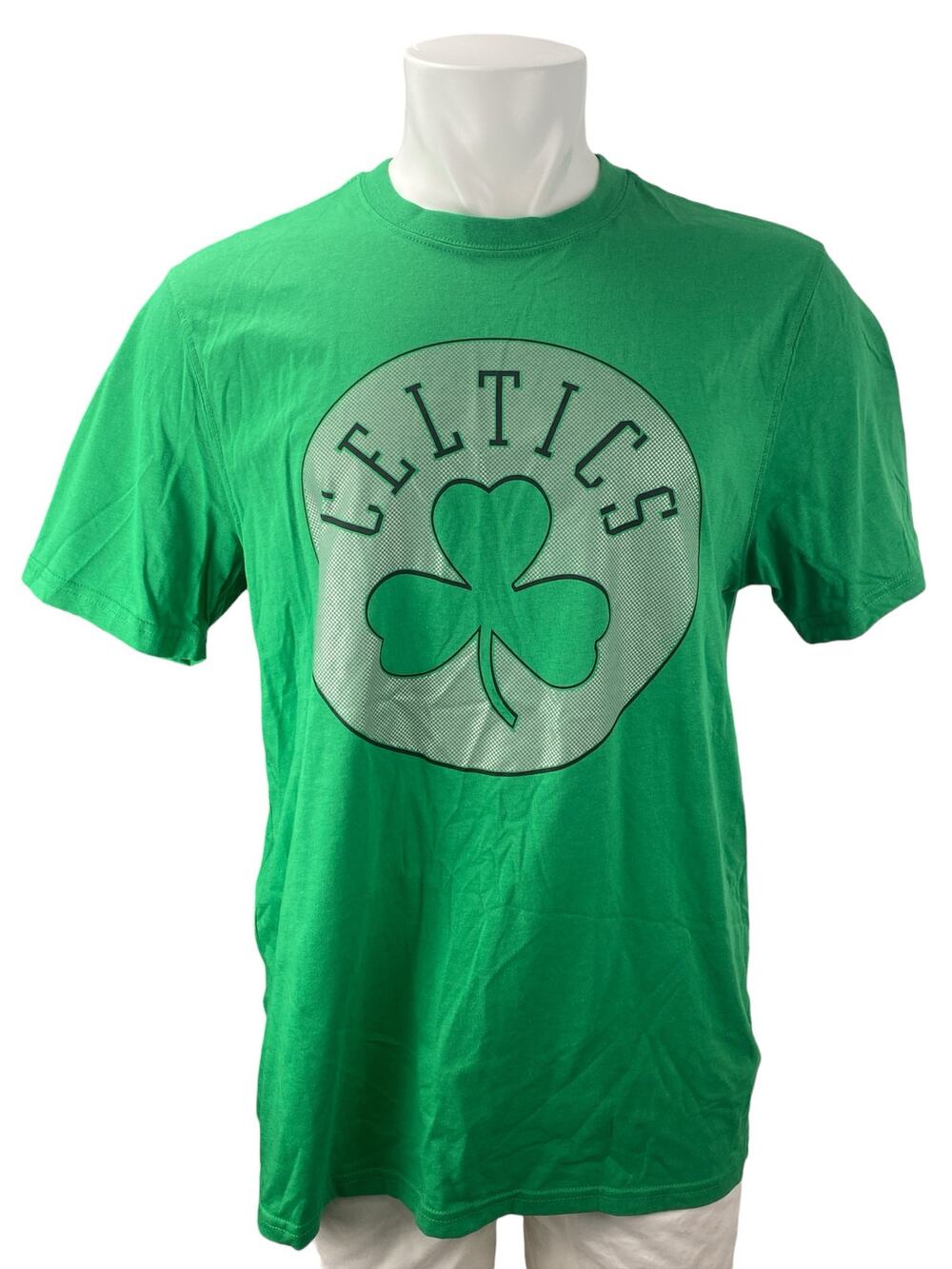 NEW NBA Boston Celtics Men's Green Short Sleeve Reflective Tee T-Shirt Top Sz L